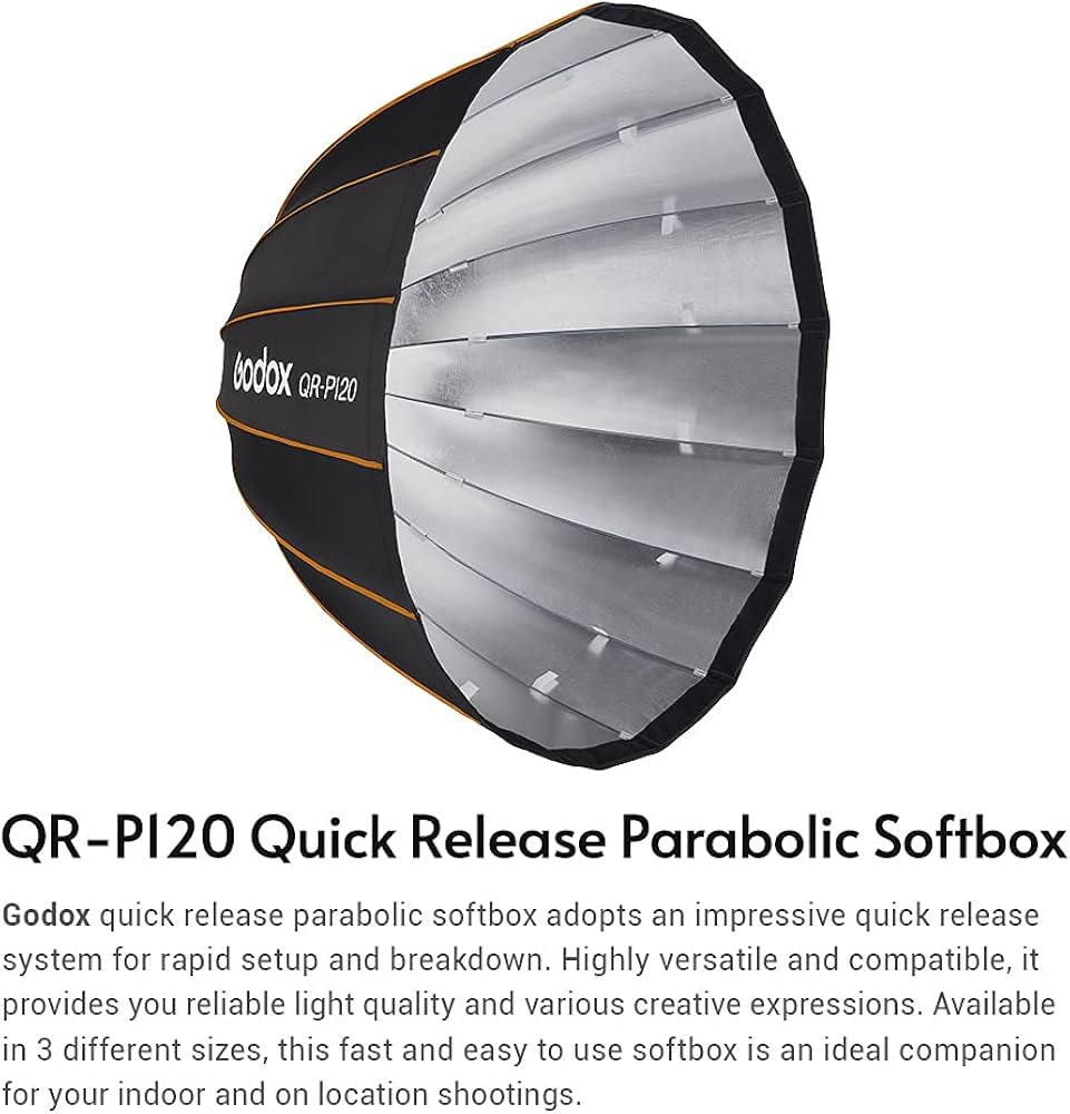 Godox QR-P120 120cm パラボリックソフトボックス グリッド付き Amazon.com : Godox QR-P120 120cm Softbox Bowens Mount